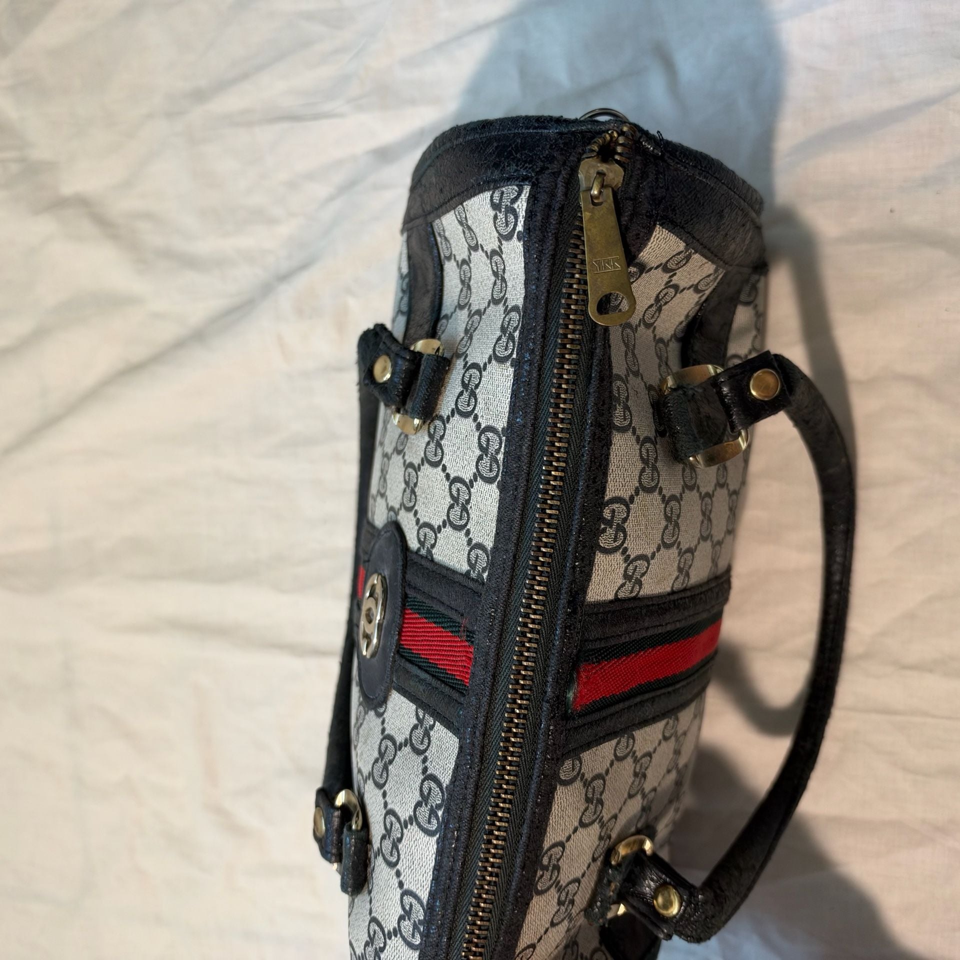 Vintage Gucci GG Supreme Monogram Boston Bag 5