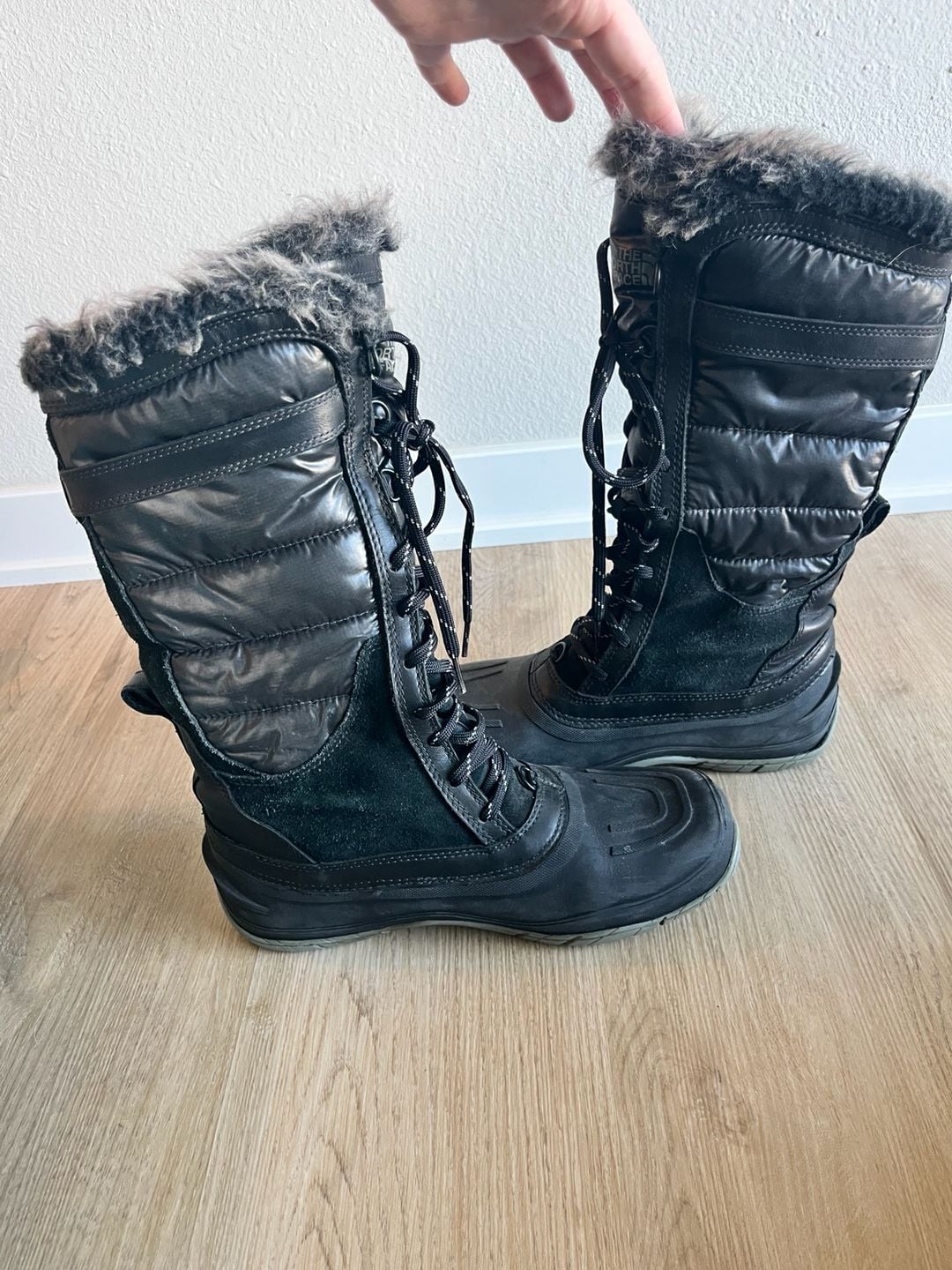 The North Face,Tall Shellista Fashion Winter Snow Boots, Black, Faux Fur, 8 8