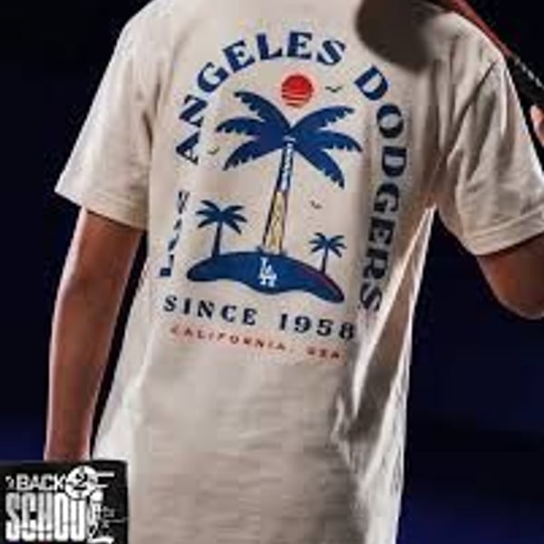 Baseballism Los Angeles Dodgers Palm Tree Bat T-Shirt Size 3XL