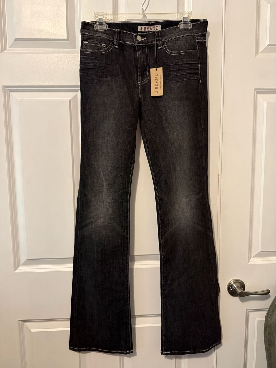 NWT J Brand Boot Cut Jeans Black Denim Size 28 2