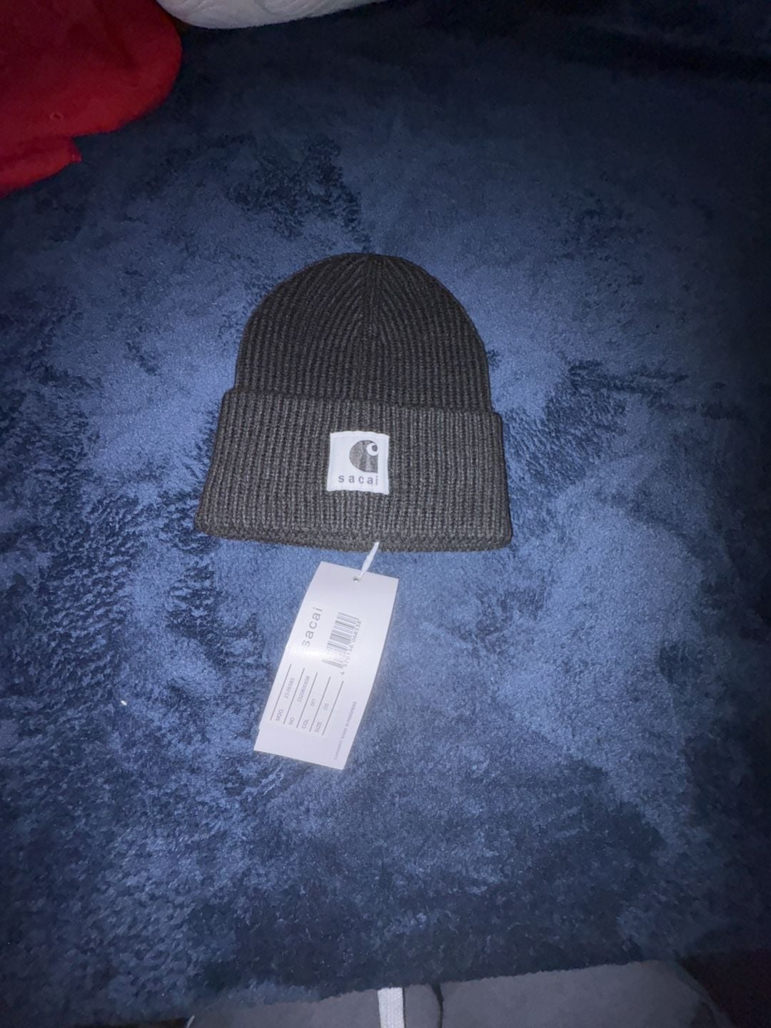 Sacai Carhartt WIP Wool Blend Beanie OS Black 2