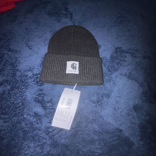 Sacai Carhartt WIP Wool Blend Beanie OS Black