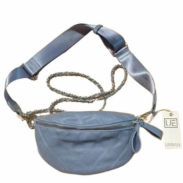 Urban Expressions Lachlan Quilted Belt Bag Blue