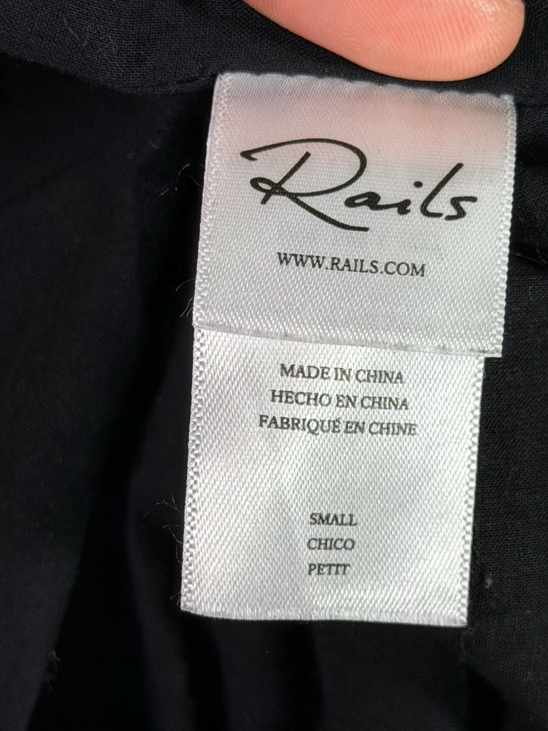 Rails Tara Smocked Mini Dress Size S Black Flutter Sleeve Lace Detail 9