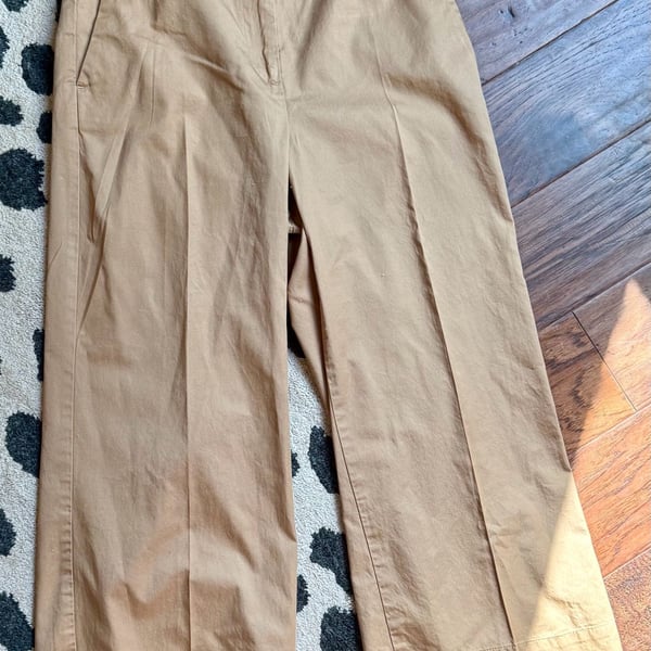 Women's Dark beige Twill Dress Pants