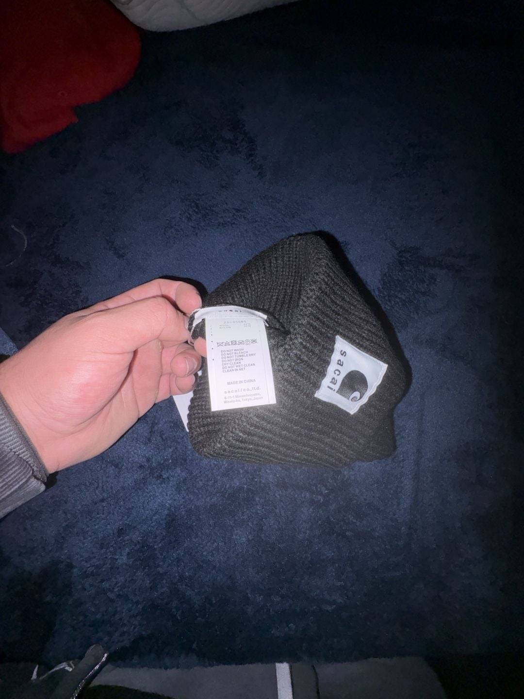 Sacai Carhartt WIP Wool Blend Beanie OS Black 3