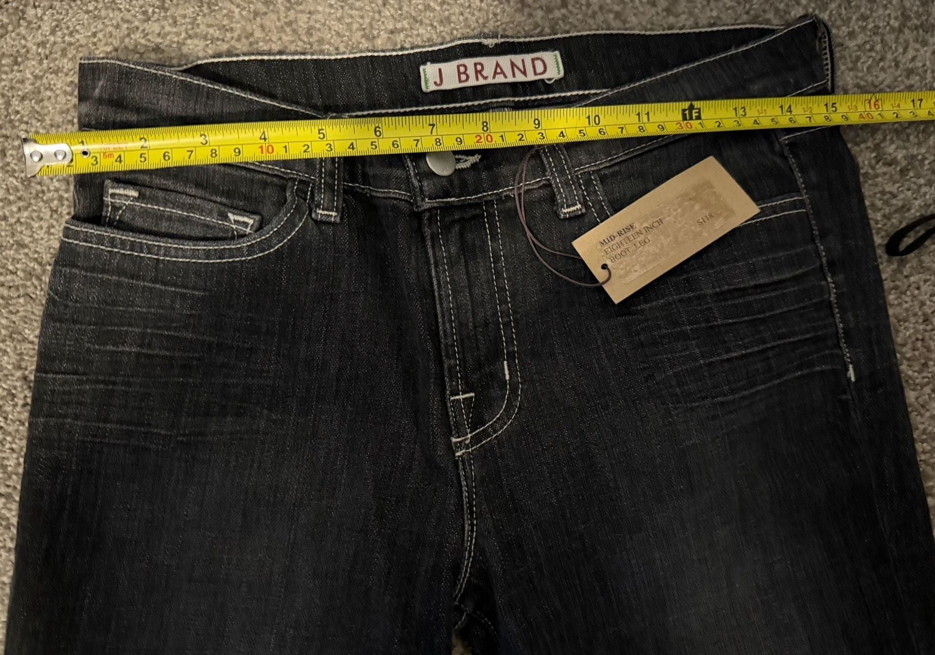 NWT J Brand Boot Cut Jeans Black Denim Size 28 11