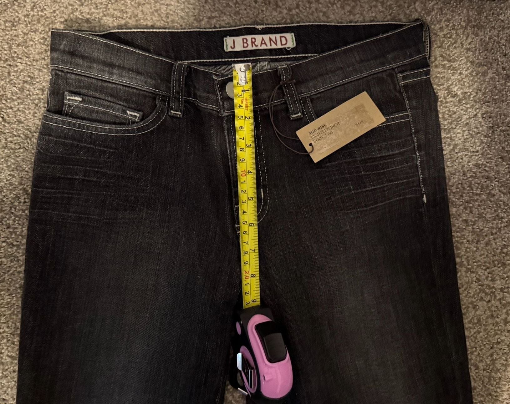 NWT J Brand Boot Cut Jeans Black Denim Size 28 10