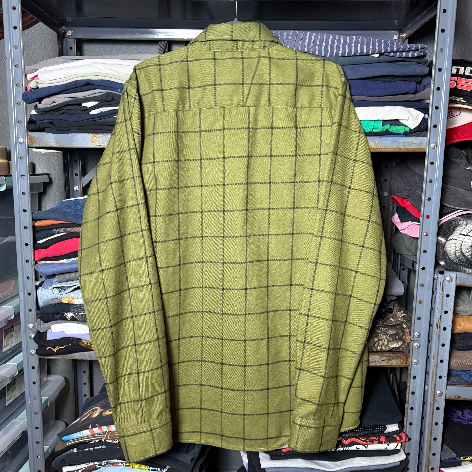 Dixxon Bodie Flannel Shirt Green Plaid Long Sleeve Snap XLT 7