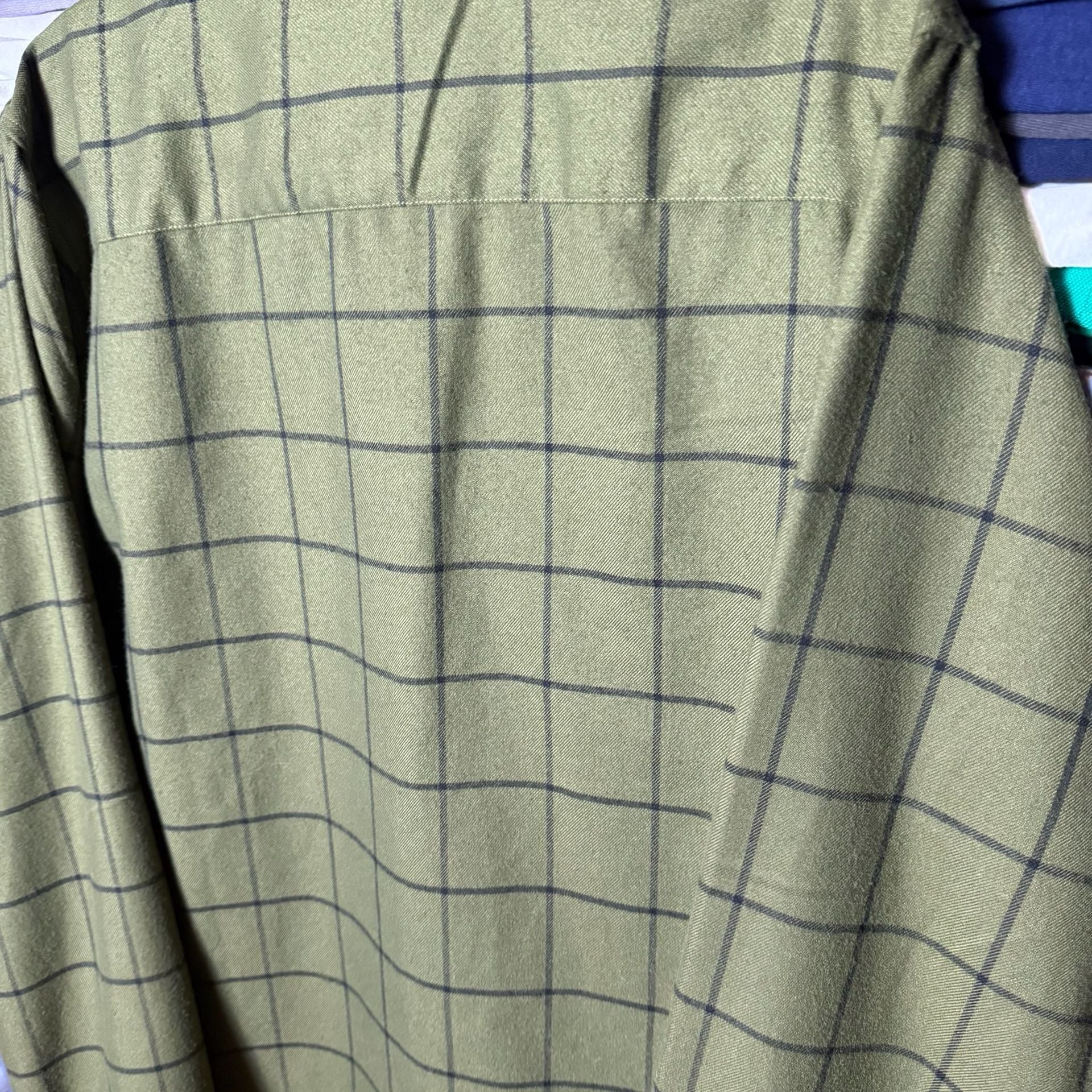Dixxon Bodie Flannel Shirt Green Plaid Long Sleeve Snap XLT 8
