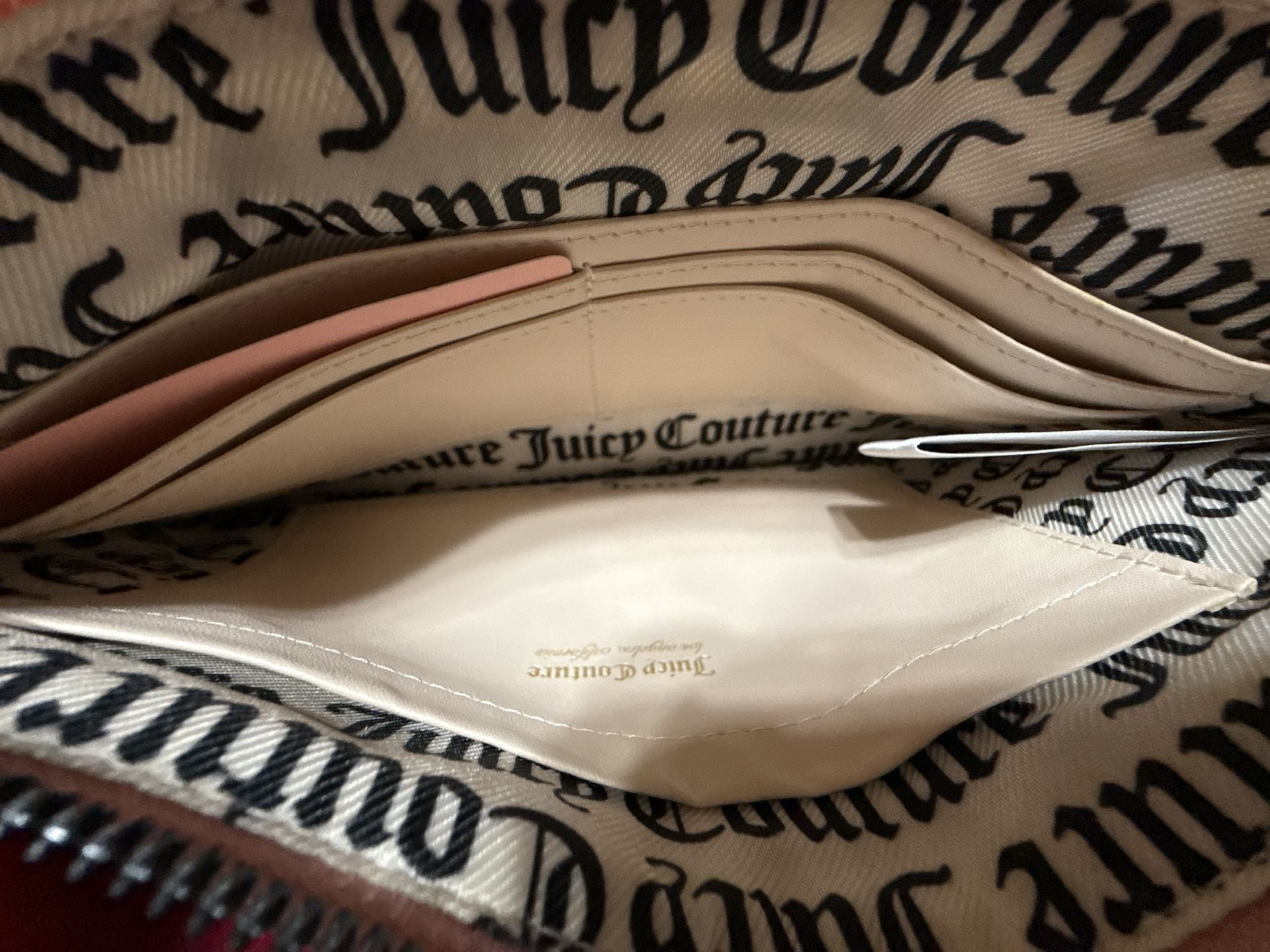 Juicy Couture Block Taffy All Out Of Love Wristlet Wallet Pink 7