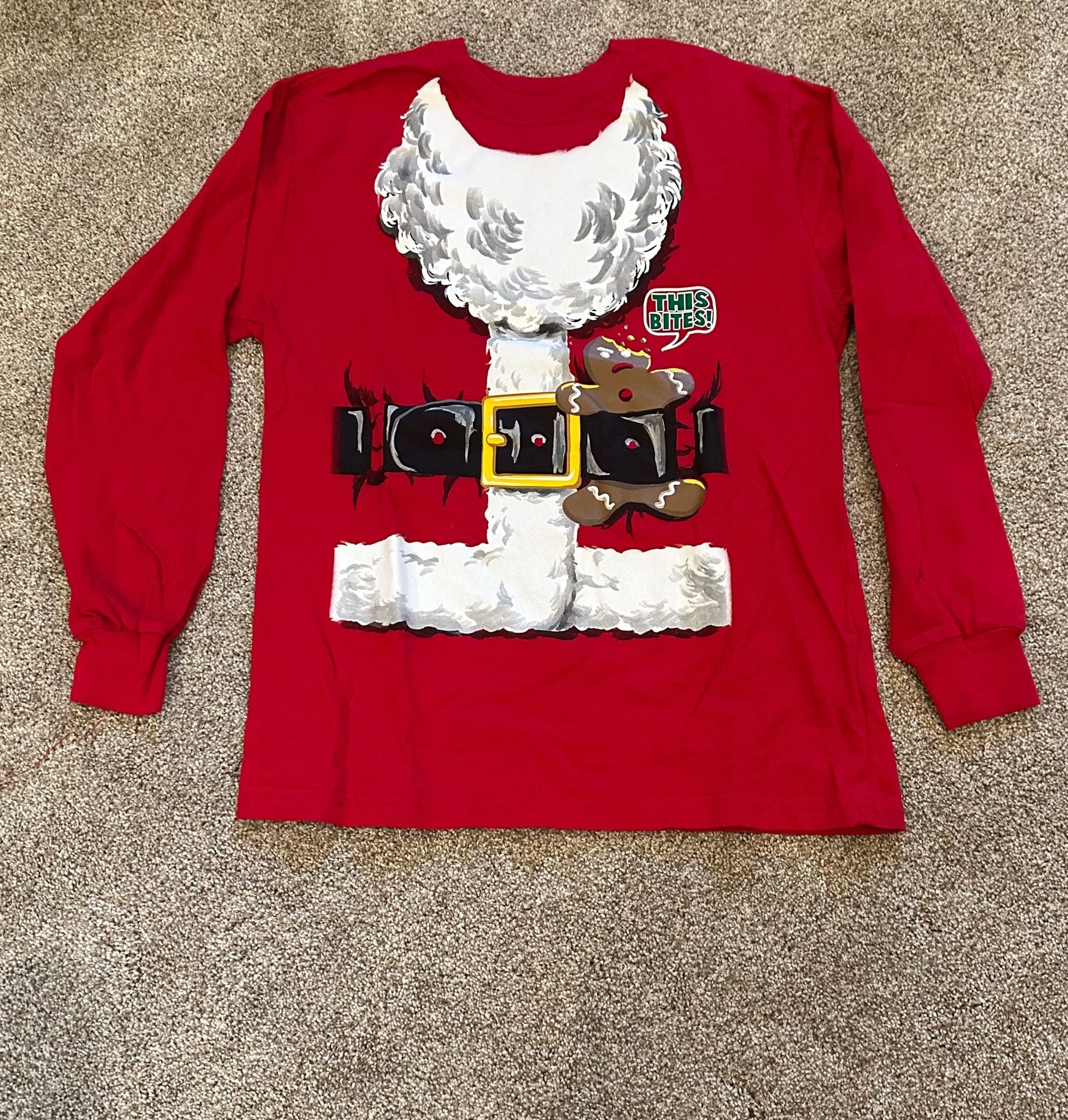 Holiday Time Santa Claus This Bites Christmas Long Sleeve T-Shirt 2