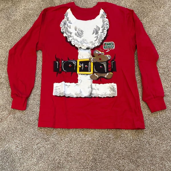 Holiday Time Santa Claus This Bites Christmas Long Sleeve T-Shirt