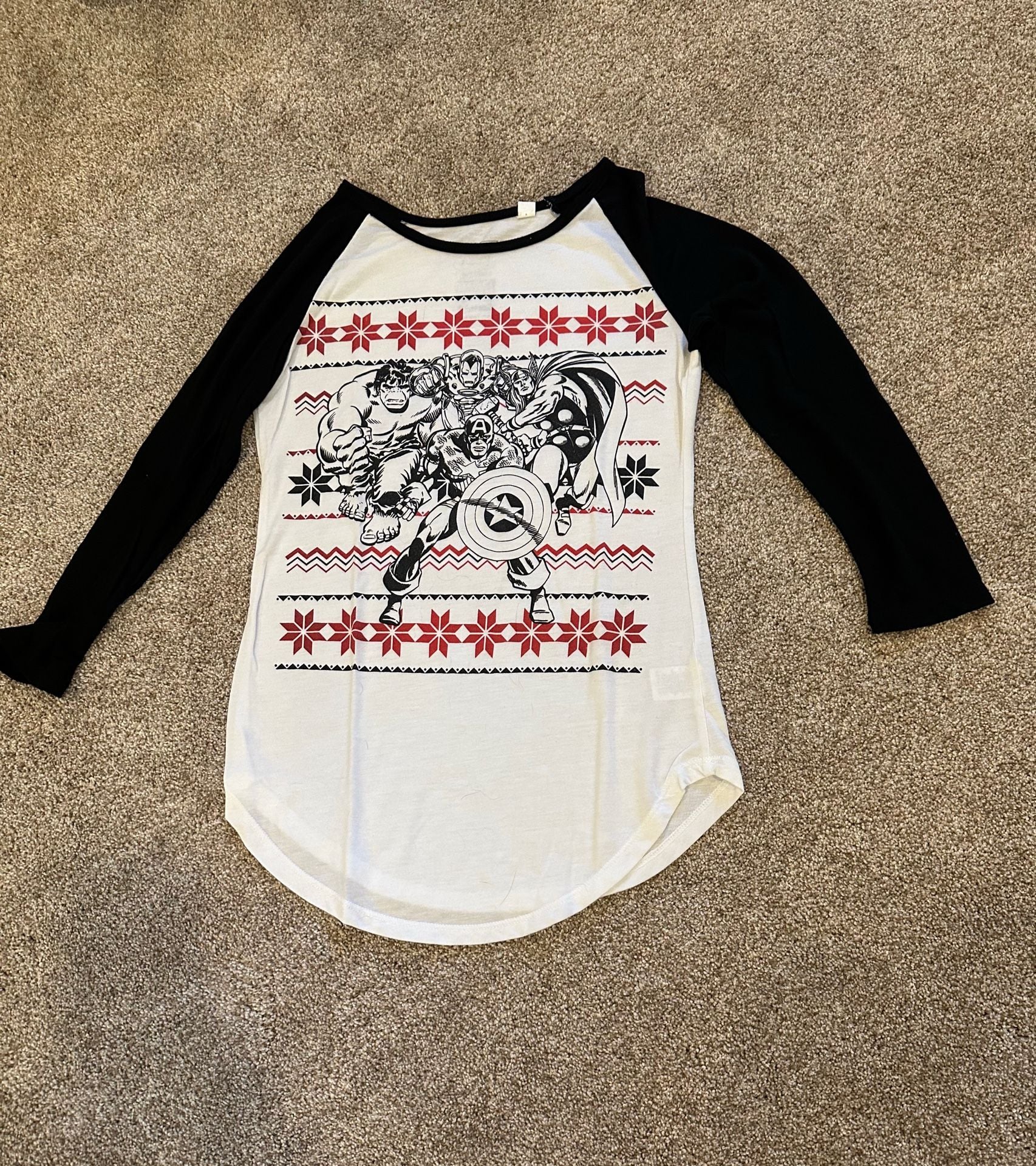 Marvel Avengers Christmas Raglan Baseball T-Shirt 1