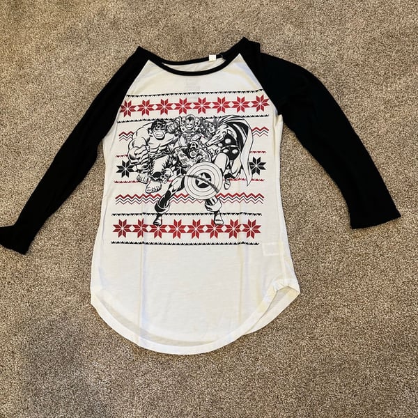 Marvel Avengers Christmas Raglan Baseball T-Shirt