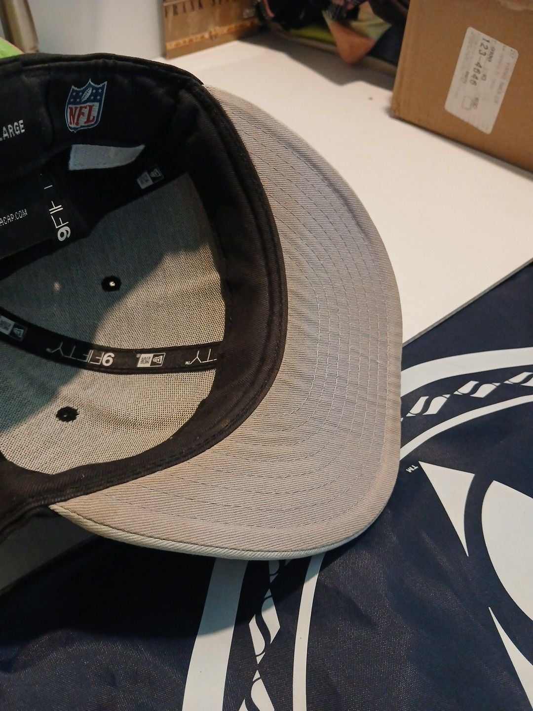 New Era Las Vegas Raiders 9FIFTY Size Medium-Large Black Snapback Hat 7