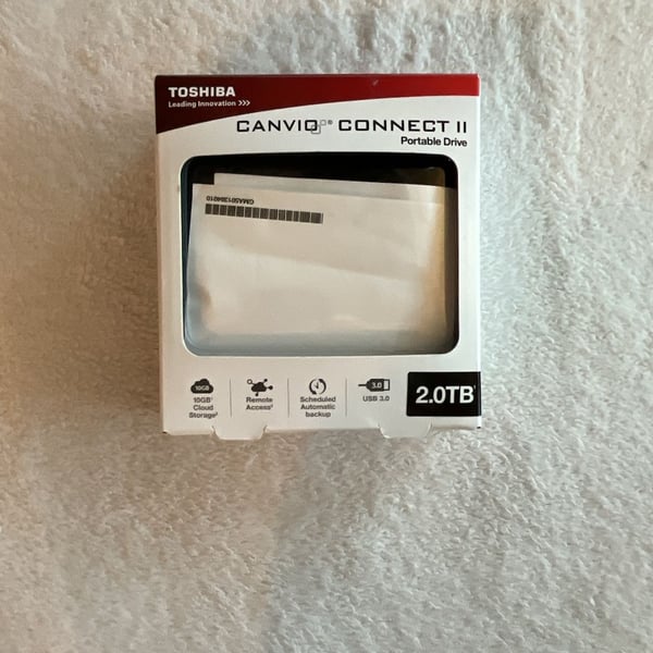 Toshiba Canvio Connect II Portable Hard Drive 2.0TB Black USB 3.0