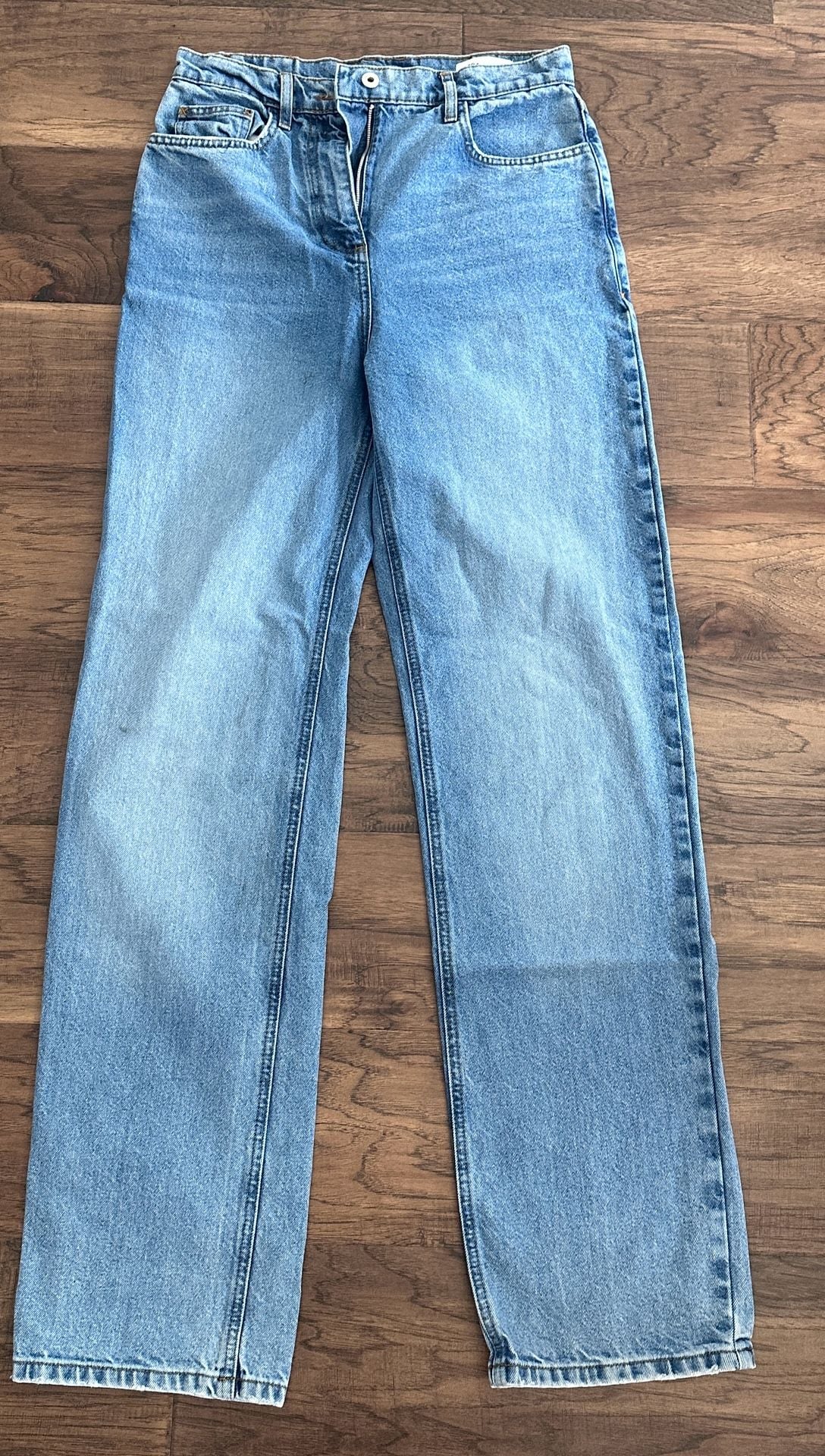 Collusion Dad Jeans Size 28/36 Tall Light Blue Denim 4