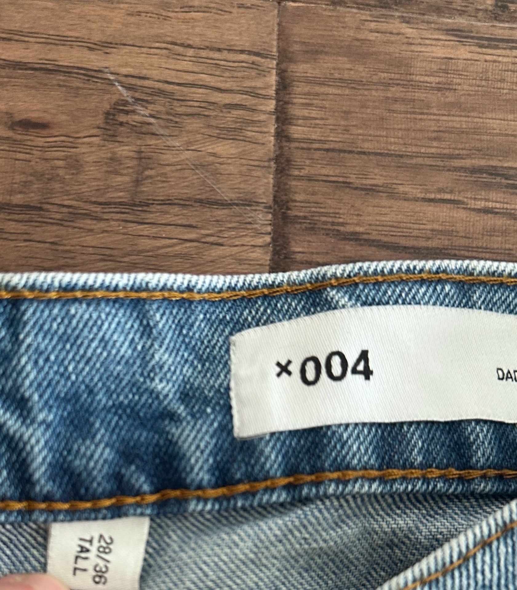 Collusion Dad Jeans Size 28/36 Tall Light Blue Denim 6