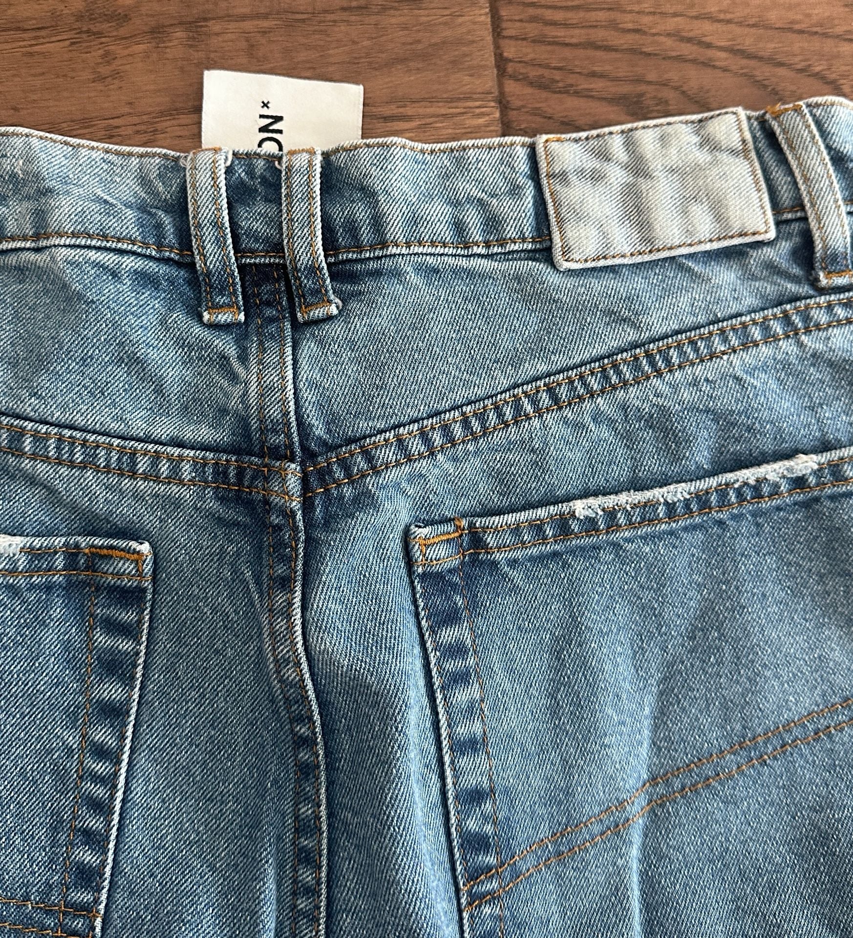 Collusion Dad Jeans Size 28/36 Tall Light Blue Denim 9
