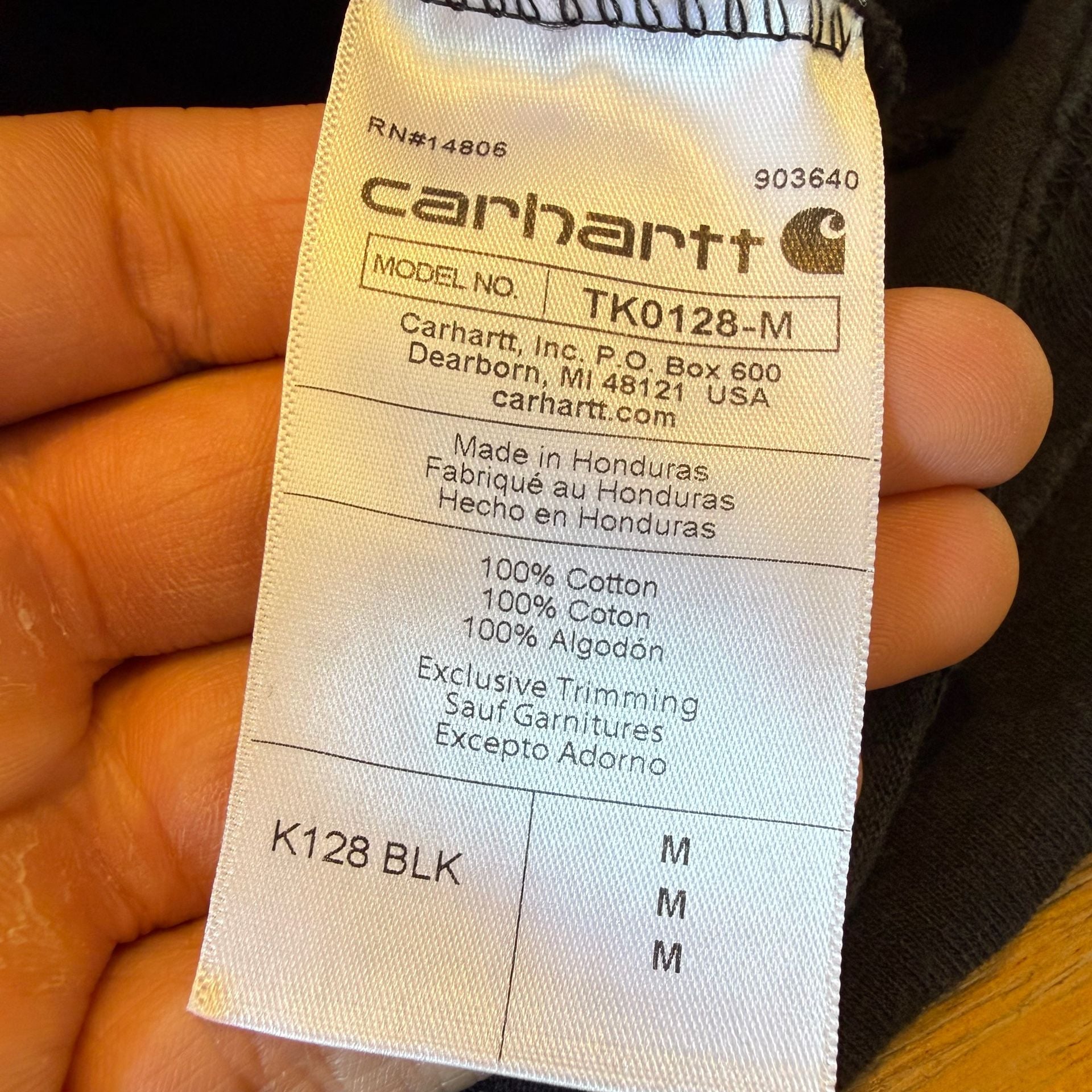 Carhartt K128 Henley Shirt M Black Long Sleeve Heavyweight Pocket Tee Loose Fit 9