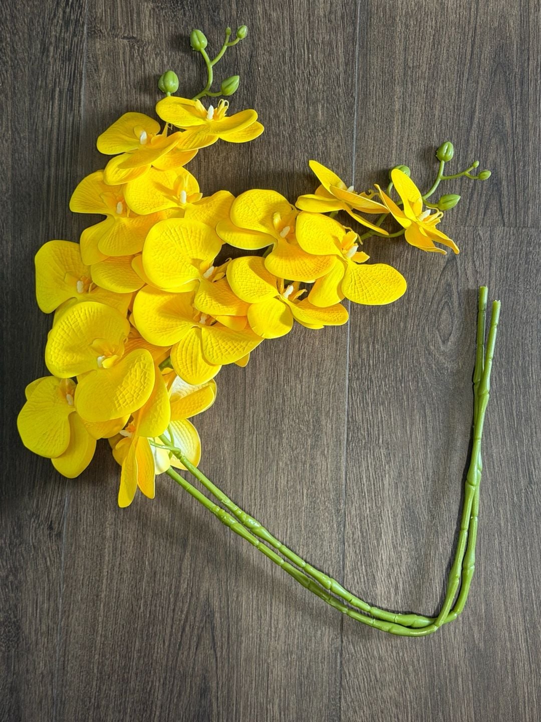 Artificial Phalaenopsis Orchid Stems 35 Inch Yellow Faux Flowers 1