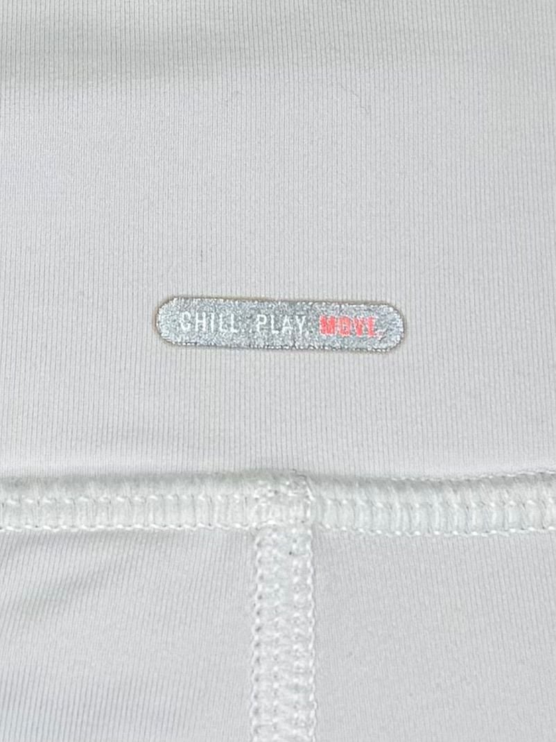 Aerie Leggings Size L White Perforated Laser Cut Flower Yoga Active 5