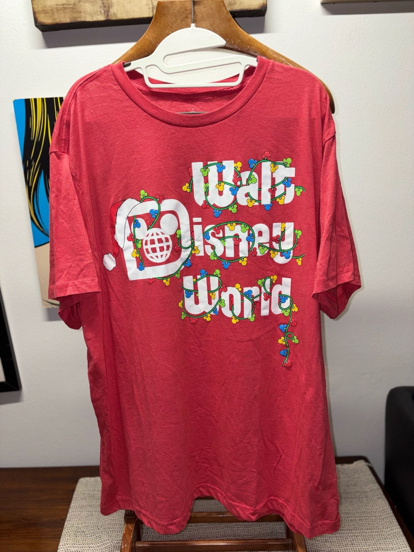 Disney Walt Disney World Christmas Lights Red T-Shirt 2