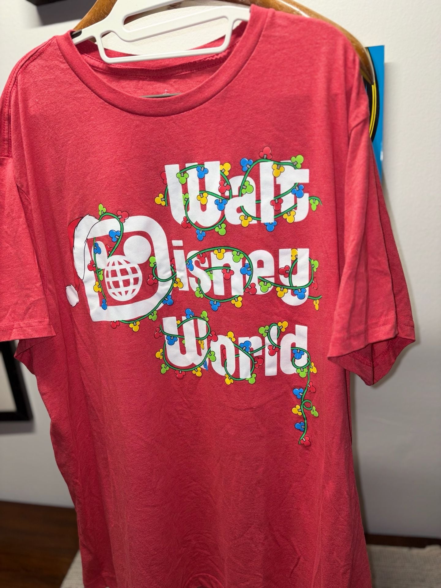 Disney Walt Disney World Christmas Lights Red T-Shirt 3