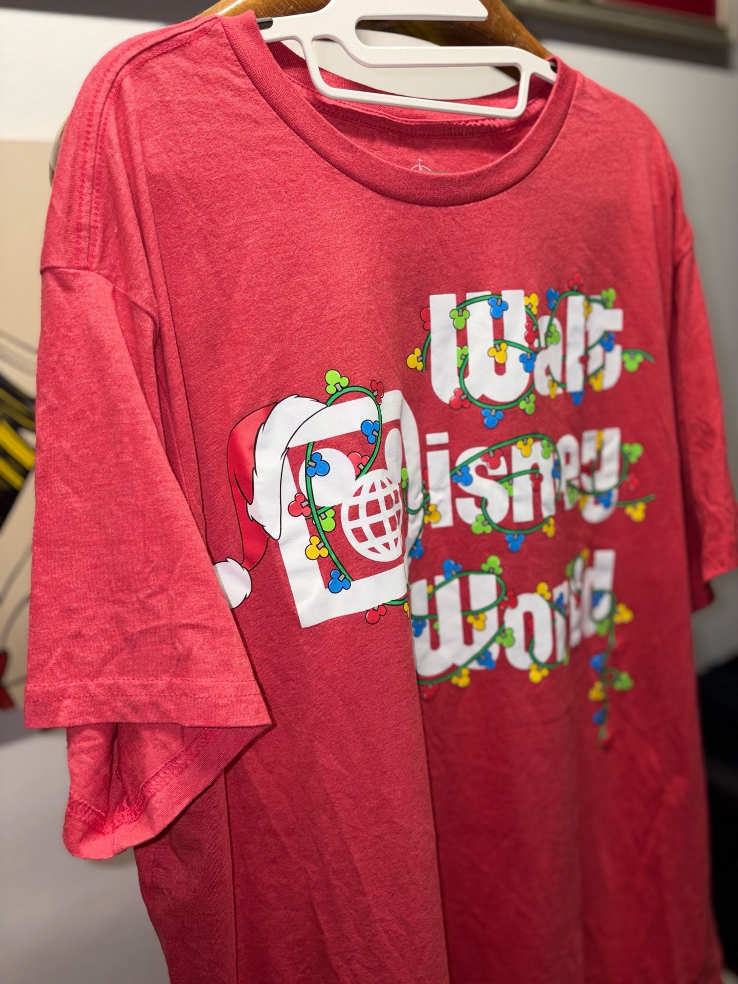 Disney Walt Disney World Christmas Lights Red T-Shirt 4
