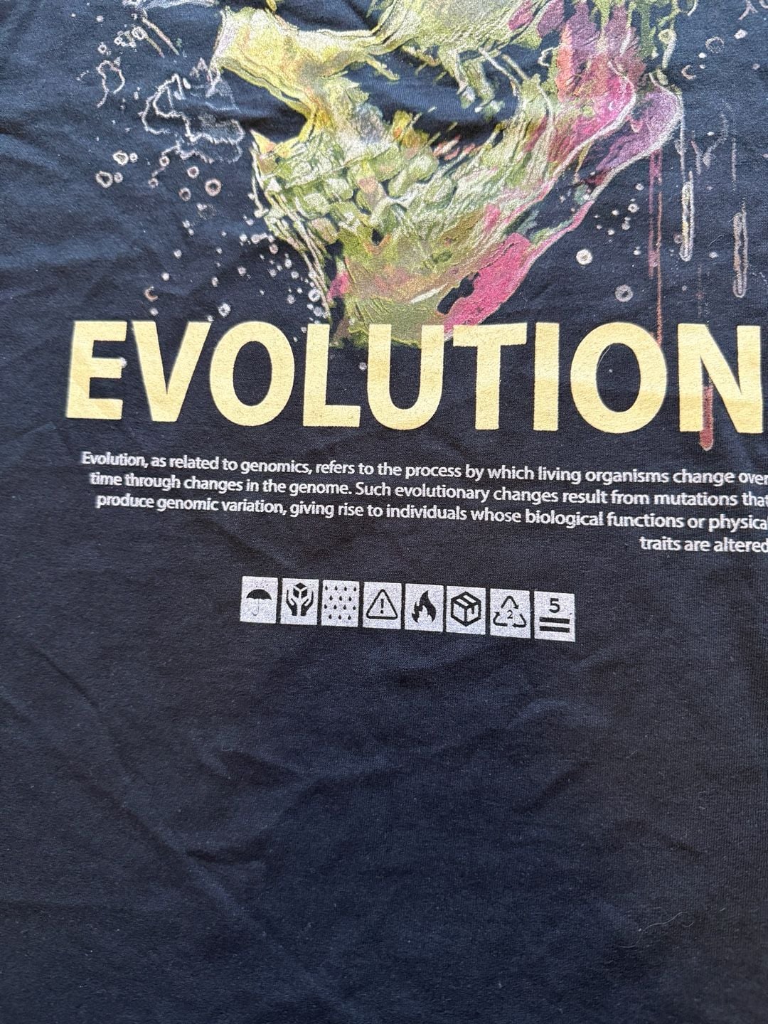Fashion Nova Evolution Skull Graphic T-Shirt Size L Black 7