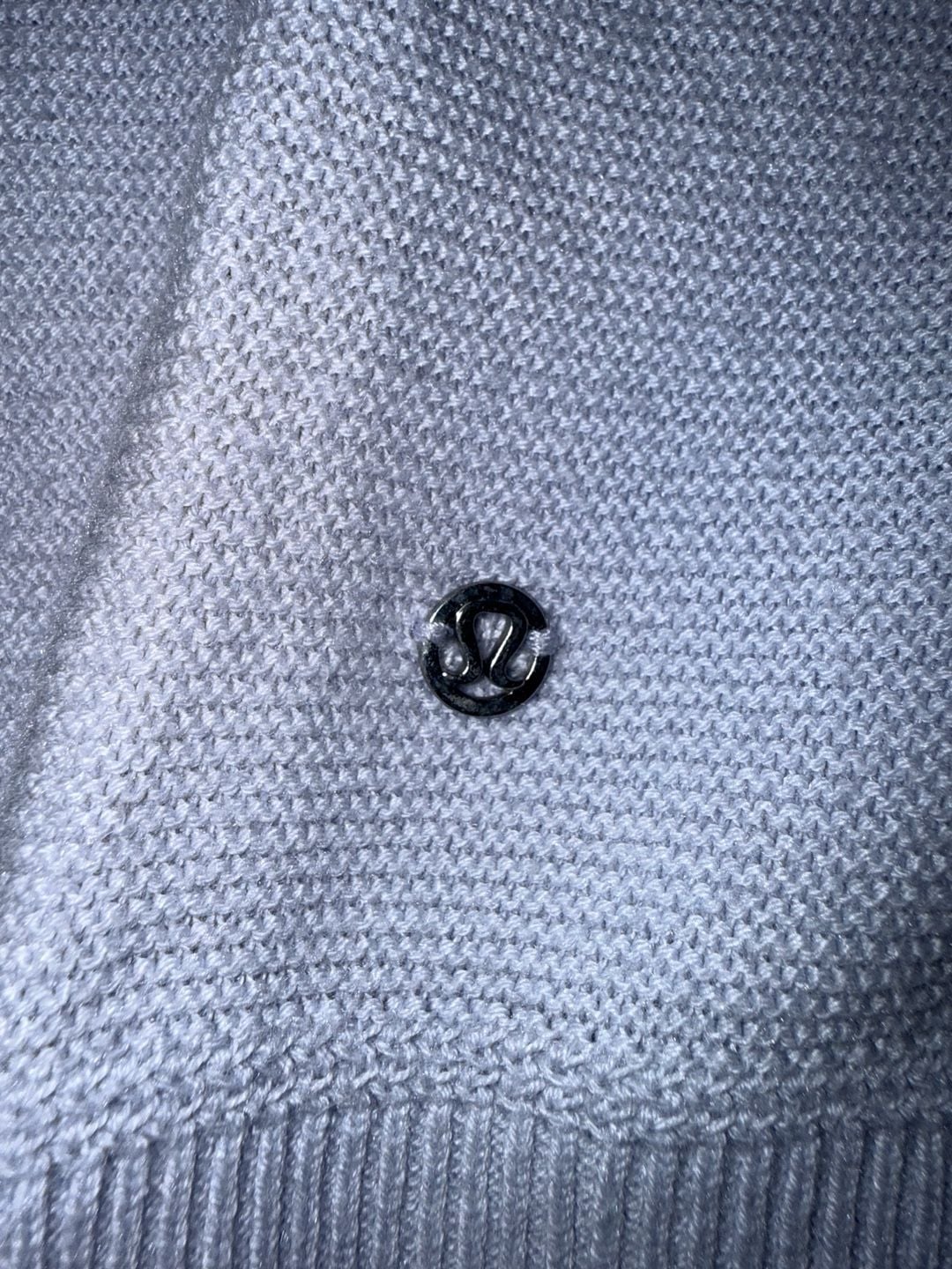 Lululemon Sweater Cropped Light Blue Knit Pullover 4