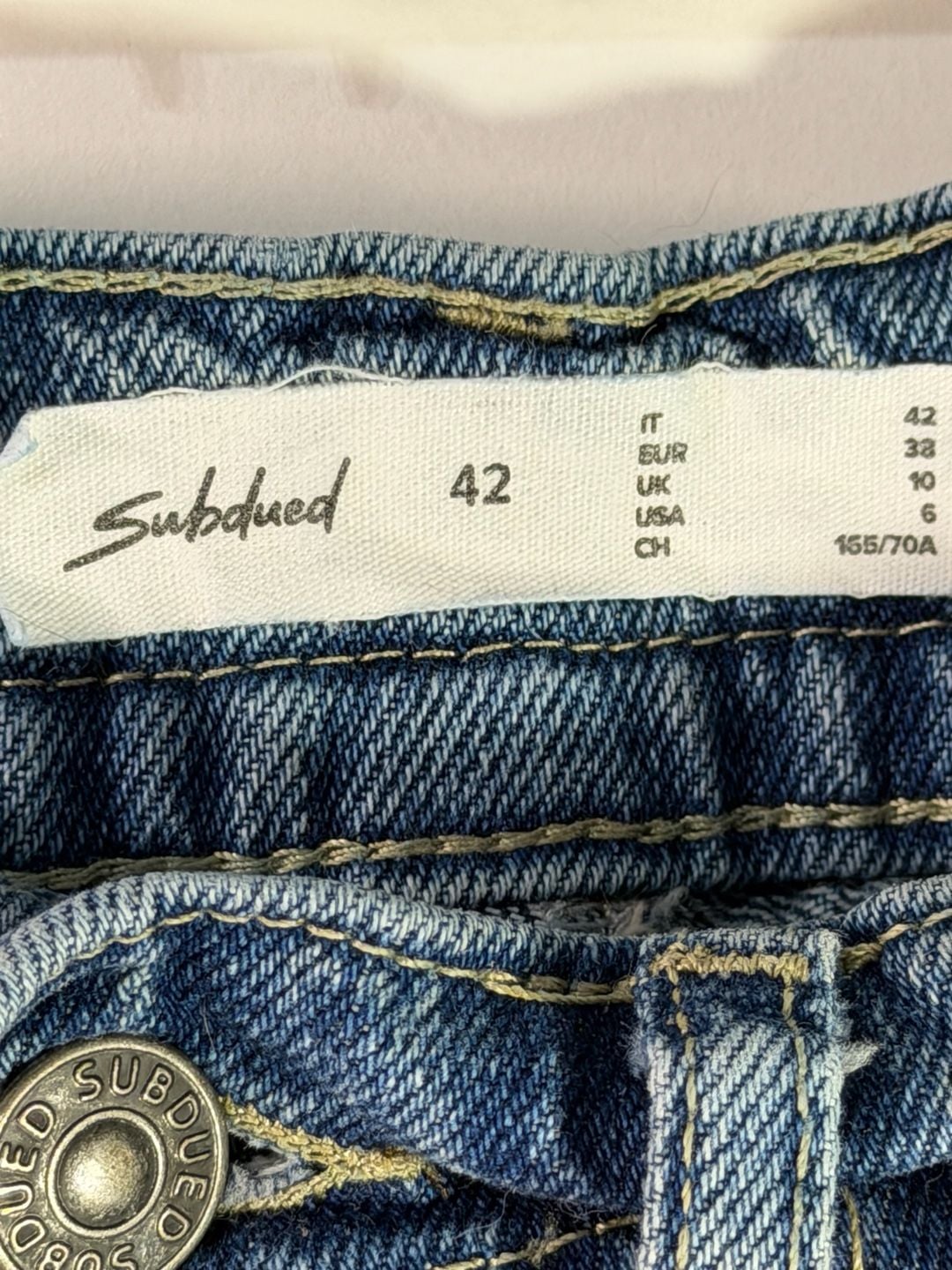 Subdued Jeans Size 6 Blue Denim Baggy Wide Leg 3