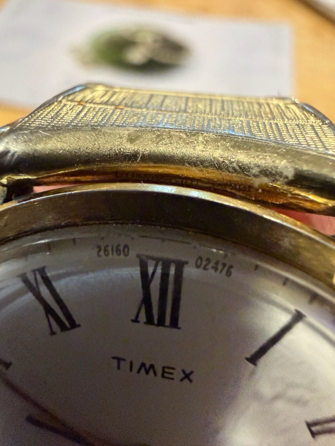 Timex Marlin 26160 Mechanical Watch White Roman Numeral Dial 8
