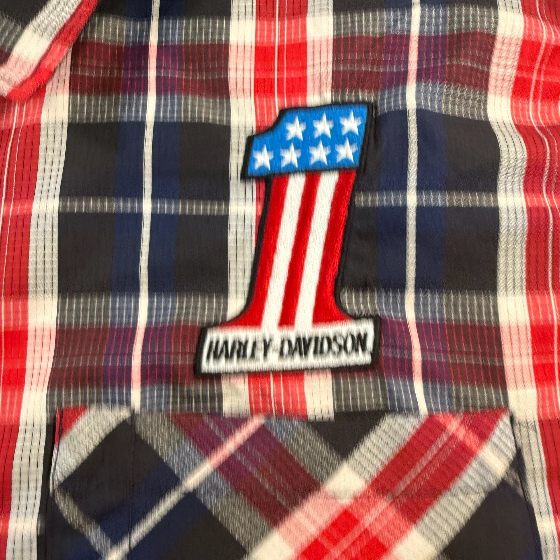 Harley-Davidson Short Sleeve Plaid Button-Up Shirt Size 4XL 3