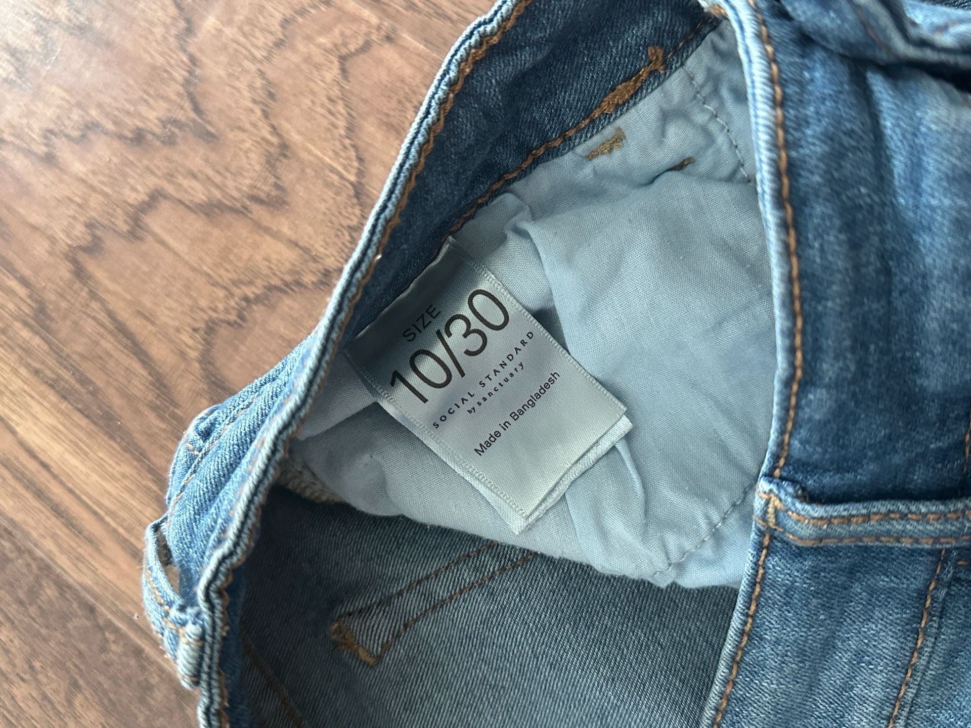 Social Standard By Sanctuary Slim Straight Size 10/30 Jeans 5