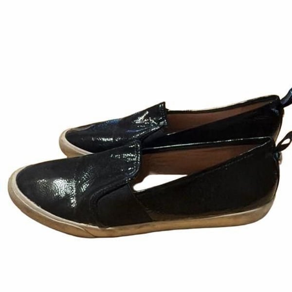 Bandolino Slip On Sneakers Size 8 Black Patent Leather
