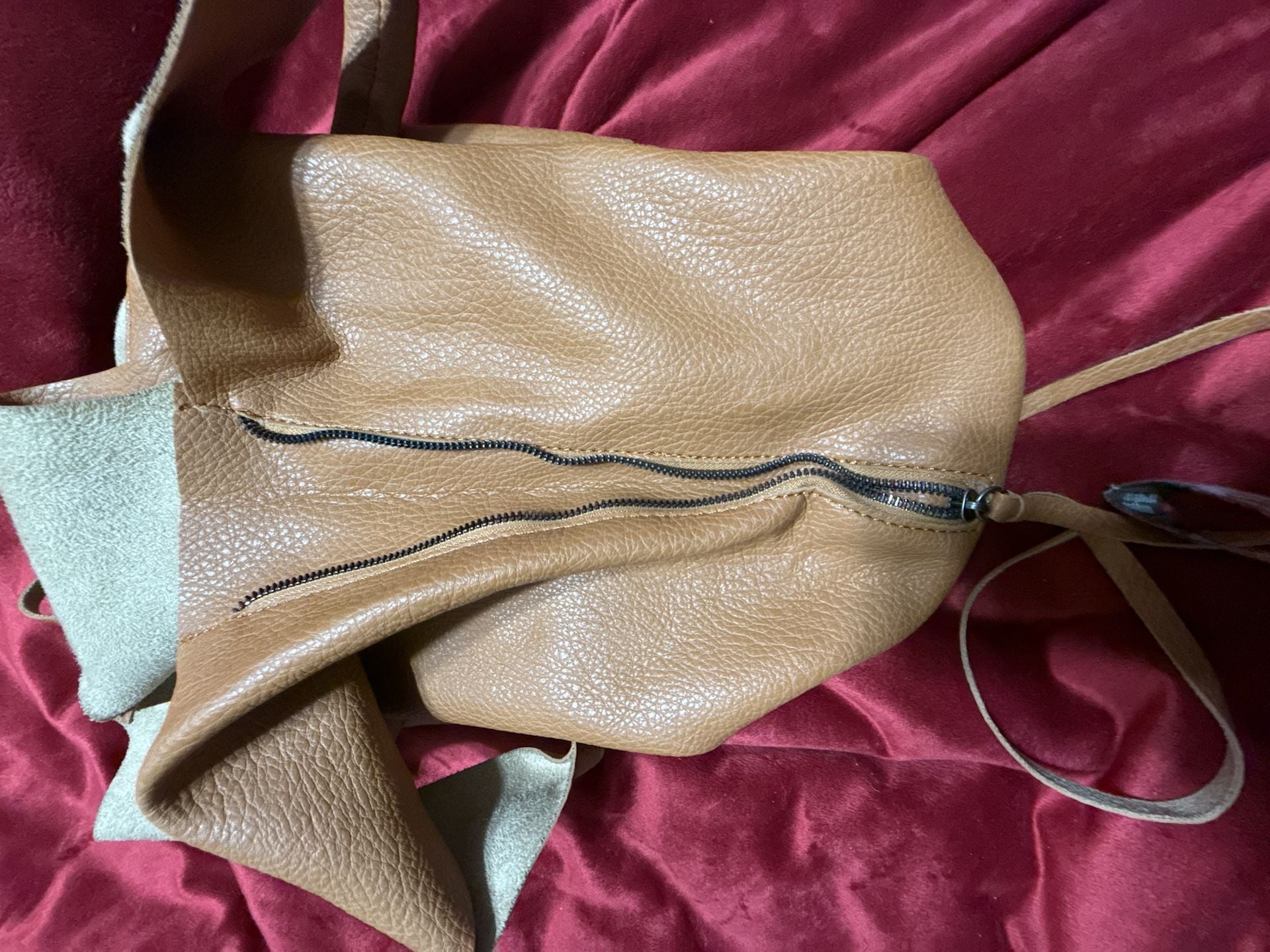 Montana West Brown Leather Hobo Shoulder Bag w/accessories bag 6