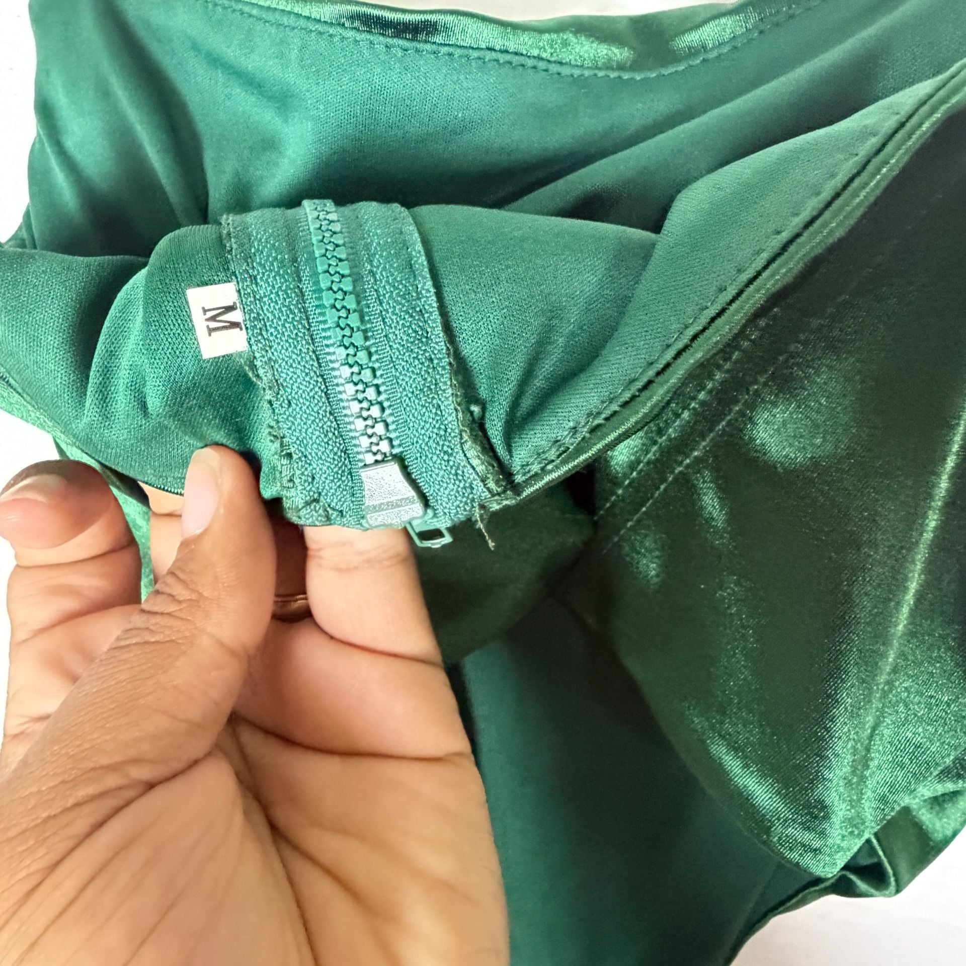 Windsor Twice The Fun Satin Crop Top Size M Green Corset 4