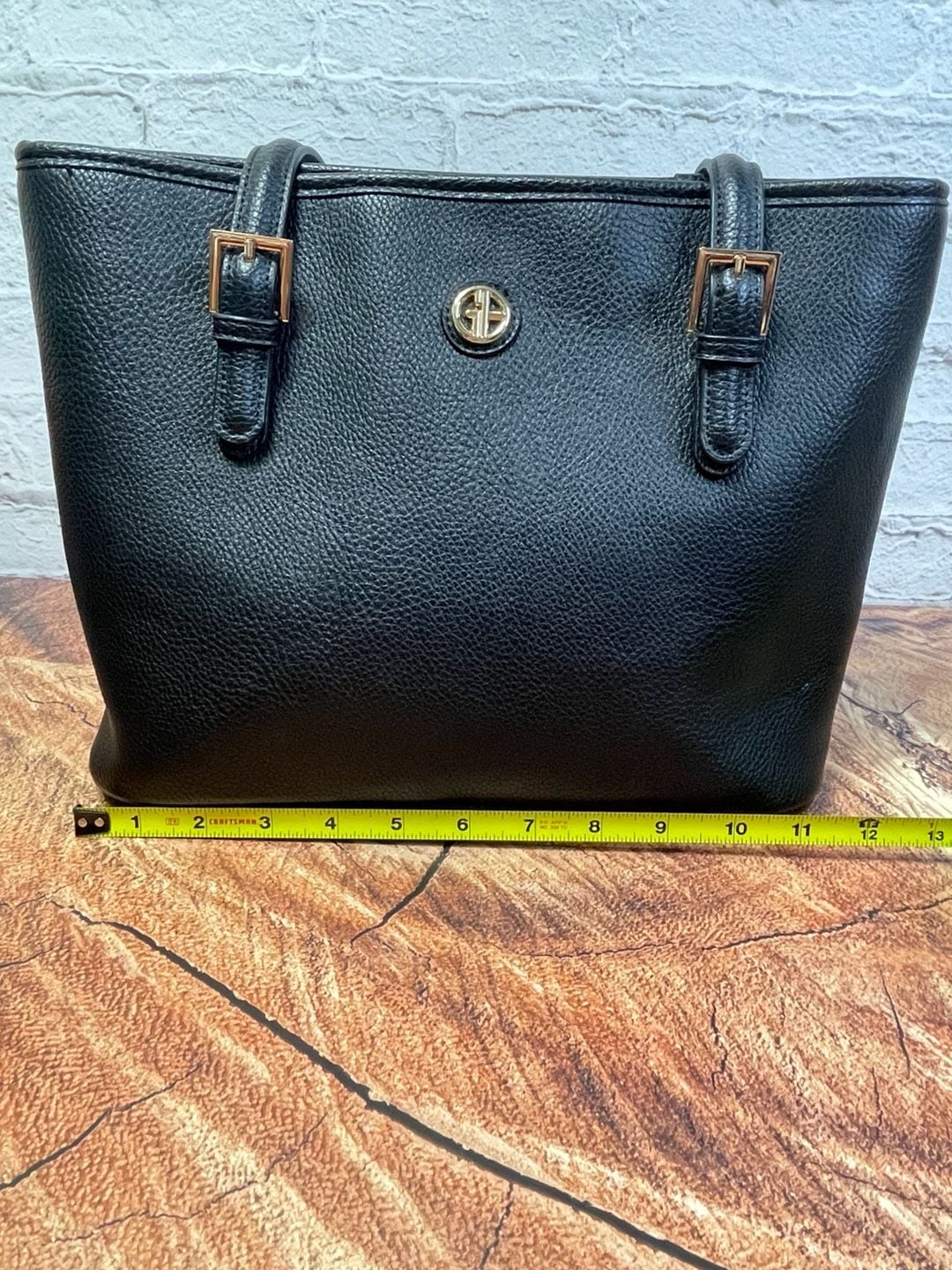Giani Bernini Black Pebbled Tote Bag 6