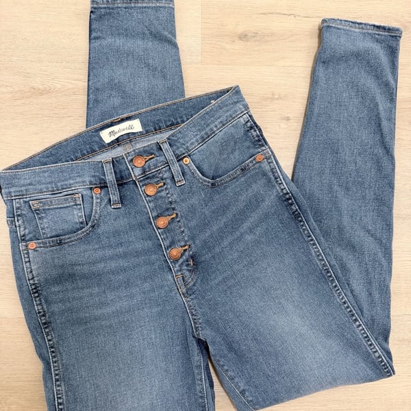 Madewell 10 Inch High Rise Skinny Size 29 Button Front Jeans