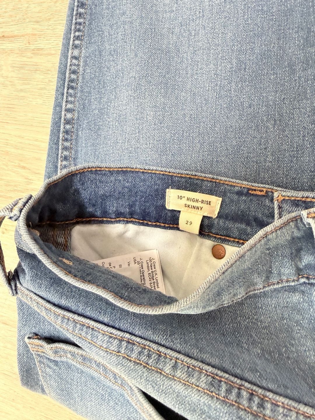 Madewell 10 Inch High Rise Skinny Size 29 Button Front Jeans 4