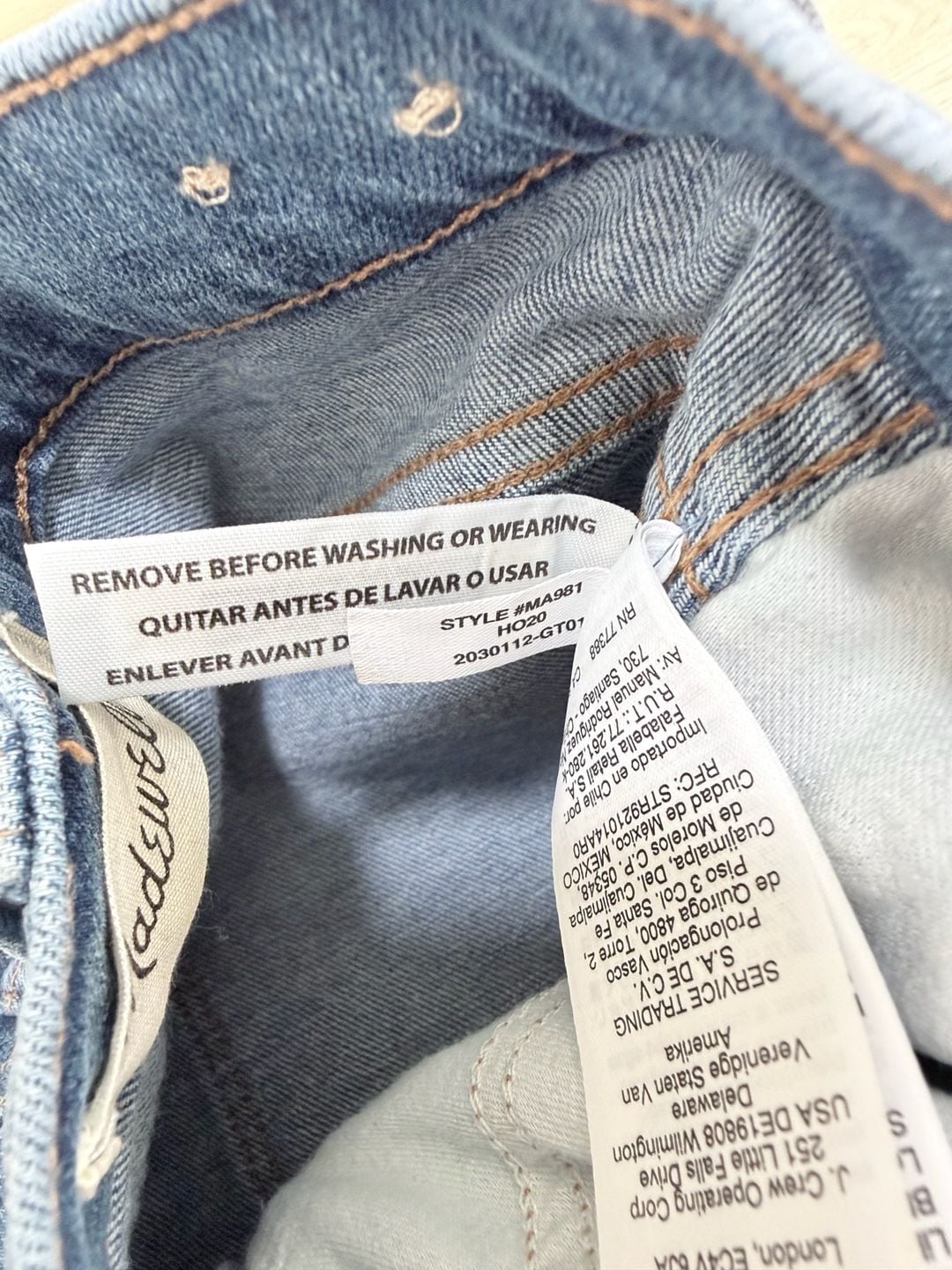 Madewell 10 Inch High Rise Skinny Size 29 Button Front Jeans 5