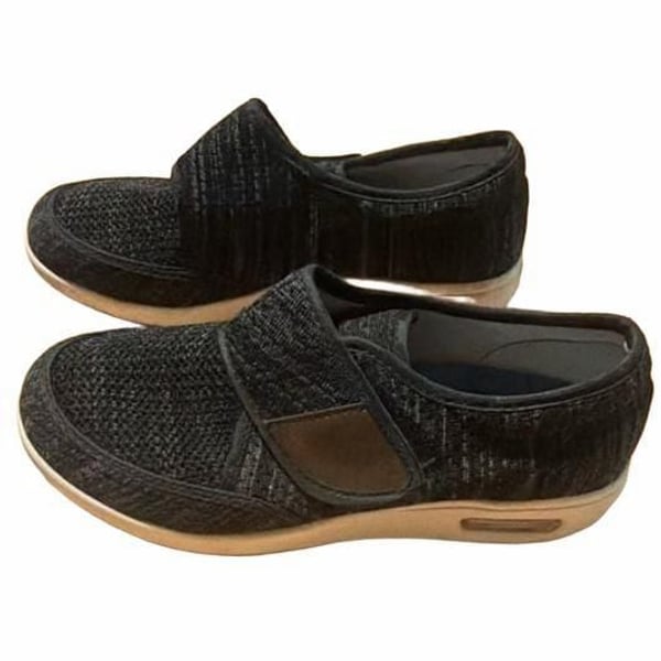 Youyun Orthopedic Diabetic Walking Shoes Memory Foam Black