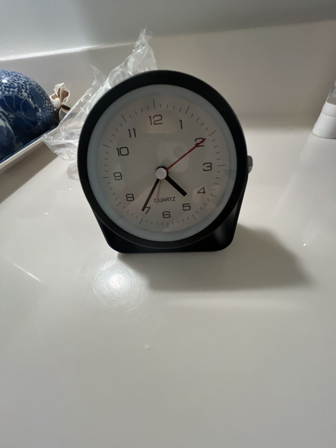 Unbranded Round Analog Quartz Alarm Clock Black New 4