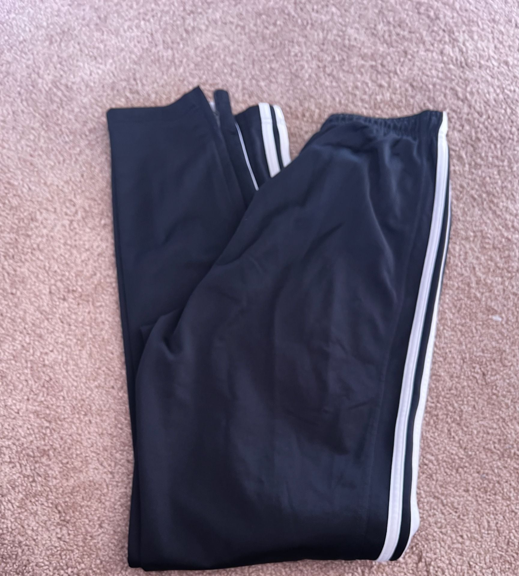 Adidas Primegreen Track Pants Size M Black 3-Stripe Ankle Zip 3