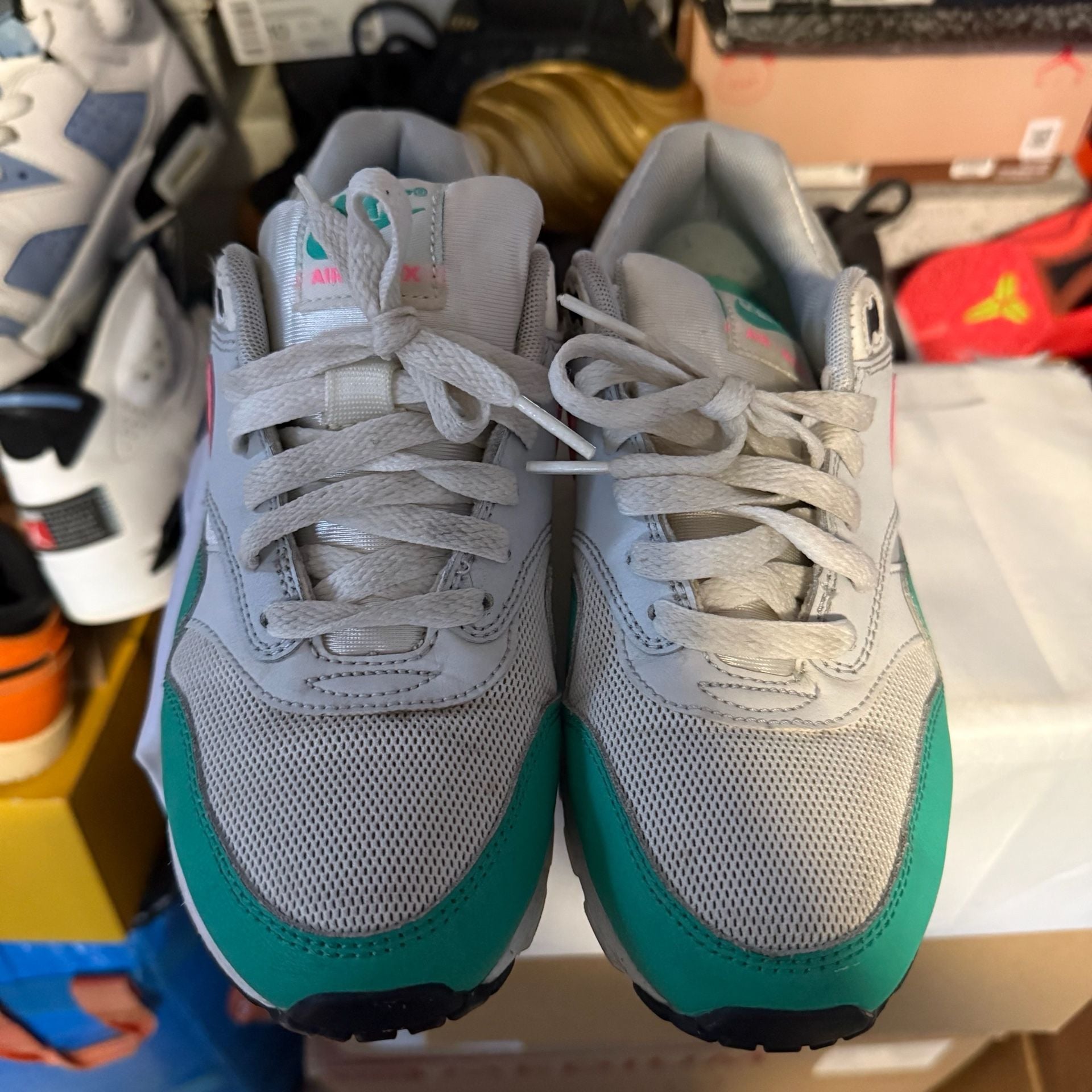 Nike Air Max 1 GS Size 6Y White Green Pink Watermelon 5