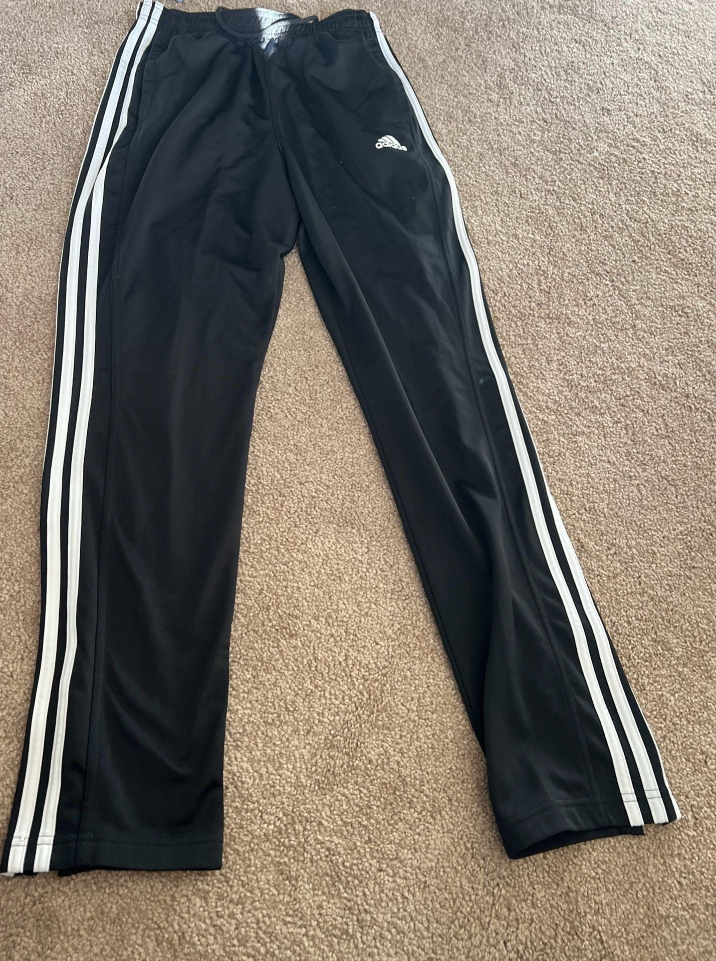 Adidas Primegreen Track Pants Size M Black 3-Stripe Ankle Zip 2