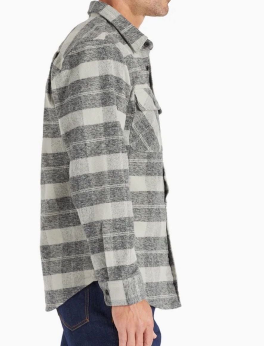 Brixton Bowery Heavyweight Flannel Size M Black Charcoal 3