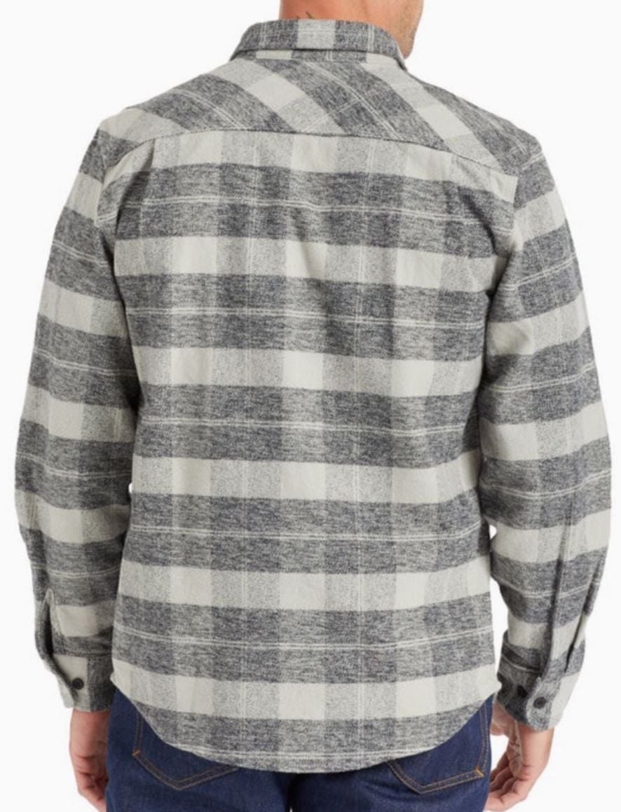 Brixton Bowery Heavyweight Flannel Size M Black Charcoal 4
